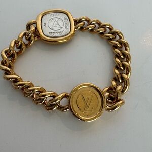 Louis Vuitton Gold Chain ID Bracelet